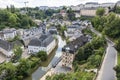 View of the River Alzette and Luxembourg