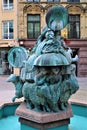 Luxembourg - January 2023 -Hammelsmarsch Fountain in the city center