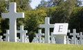 Graves in the American mlitary cemetary in Luxembourg, section E Royalty Free Stock Photo