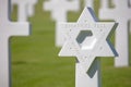 Jewish grave in the American mlitary cemetary in Luxembourg Royalty Free Stock Photo