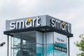 Smart logo and sign. Smart is a German automotive brand and division of Daimler AG