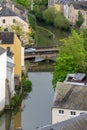 Region of Luxembourg in the riverbed Alzette