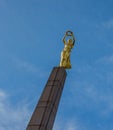 LUXEMBOURG, LUXEMBOURG - September 11, 2018 - Monument of Remembrance Gelle Fra, Golden Lady a memorial dedicated to Luxembourg