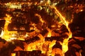 Luxembourg at night aerial view