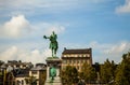 LUXEMBOURG - OCTOBER 30 Statue of Grand Duke William II on Place Guillaume II, Luxembourg City.