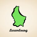 Luxembourg - Outline Map