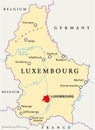 Luxembourg Political Map