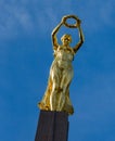 LUXEMBOURG, LUXEMBOURG - September 11, 2018 - Monument of Remembrance Gelle Fra, Golden Lady is memorial dedicated to