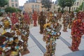 Luxembourg, Luxembourg - SEPTEMBER 12, 2014: Trash People Army made of trash wastes by german artist Schult