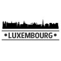 Luxembourg Silhouette Icon Vector Art Flat Shadow Design Skyline City Silhouette Template Logo Royalty Free Stock Photo