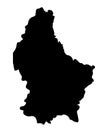 Luxembourg Silhouette Map