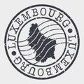 Luxembourg Stamp Postal. Map Silhouette Seal. Passport Round Design. Vector Icon. Design Retro Travel. Royalty Free Stock Photo