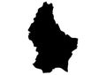 Luxembourg State Map Vector silhouette