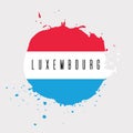 Luxembourg watercolor vector national country flag icon
