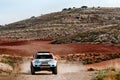 Luxembourgian driver Hugo Arellano and his codriver Fabien Bigard in an Isuzu D-Max