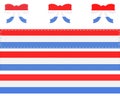 Luxembourgian flag on ribbon and bow