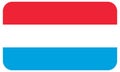 luxembourgian Flag of Luxembourg round corners