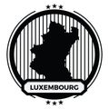 Luxemburg map label. Vector illustration decorative design
