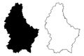 Luxemburg map vector