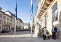 Chambre des deputes next to palais grand ducal in city of luxemburg