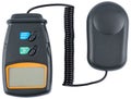 Luxmeter, a device for measuring illuminance, on a white background in insulation Royalty Free Stock Photo