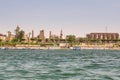Luxor city on the coast of Nile river Royalty Free Stock Photo