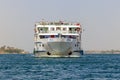 Cruise ship on Nile river, River cruising is a comfortable, luxury hotel-style way, Luxor, Egypt Royalty Free Stock Photo