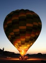 "Hod Hod Soliman" Hot air Balloon preparing for take-off at dawn in Luxor, Egypt