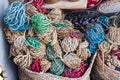 Dried colored Maryam Booti Anastatica flowers, at a market in Luxor Royalty Free Stock Photo
