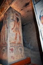 Luxor, Egypt - 28 Feb 2017. Frescos in the ancient necropolis Valley of the Kings in Luxor Royalty Free Stock Photo