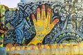 Mural of a hennaed hand in Luxor Royalty Free Stock Photo