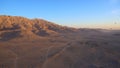 Luxor Egypt panorama view riding hot air balloon over valley of the king sunrise aerial view video