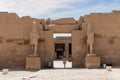 Luxor, Egypt - September 21, 2021: The temple of Ramses III with Osiris pillars in the courtyard, Karnak, Egypt Royalty Free Stock Photo