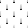 Luxor obelisk icon in black style isolated on white background. Ancient Egypt pattern stock vector illustration.