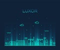 Luxor skyline Egypt vector big city linear style