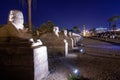 Luxor temple Egypt by night Royalty Free Stock Photo