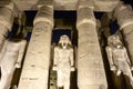 Luxor temple Egypt by night Royalty Free Stock Photo