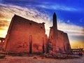 Luxor temple entrance Royalty Free Stock Photo