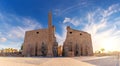 Luxor Temple entrance, first pylon, summer day view, Egypt Royalty Free Stock Photo