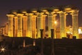 Luxor Temple Exterior in Egypt by Night Royalty Free Stock Photo