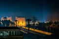 Luxor temple lightshow at night, Luxor, Egypt Royalty Free Stock Photo