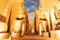 Luxor temple main entrance, first pylon, Egypt