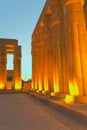 Luxor temple at night.(Egypt) Royalty Free Stock Photo