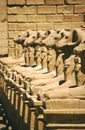 Luxor temple ram heads, Egypt