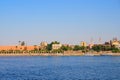 luxor town from the nil river Royalty Free Stock Photo