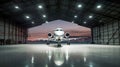 Luxorious Business Jet in Hangar Royalty Free Stock Photo