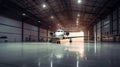 Luxorious Business Jet in Hangar Royalty Free Stock Photo