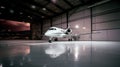 Luxorious Business Jet in Hangar Royalty Free Stock Photo