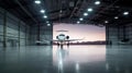 Luxorious Business Jet in Hangar Royalty Free Stock Photo