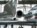 Luxorious Business Jets in Hangar